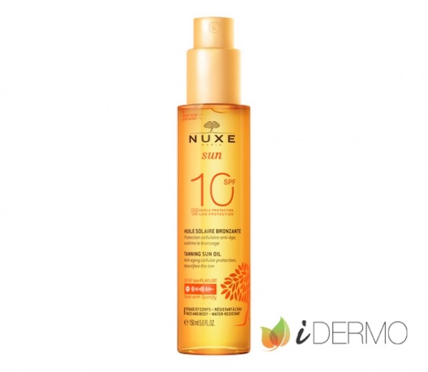 NUXE SUN ACEITE BRONCEADOR ROSTRO Y CUERPO PROTECCIÓN BAJA SPF10